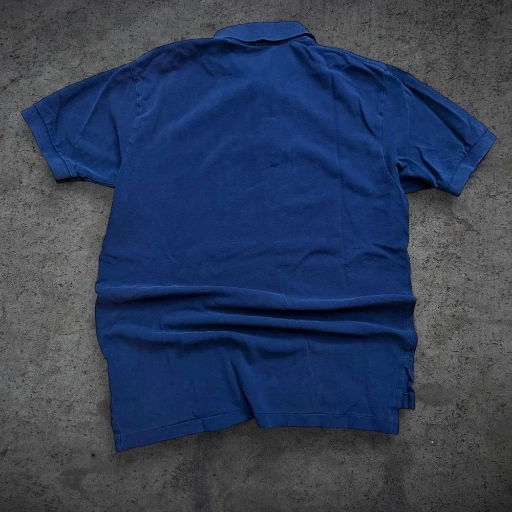 Vintage 2000's Polo Ralph Lauren Blue Polo Shirt Size Medium Y2K Kanye Preppy
